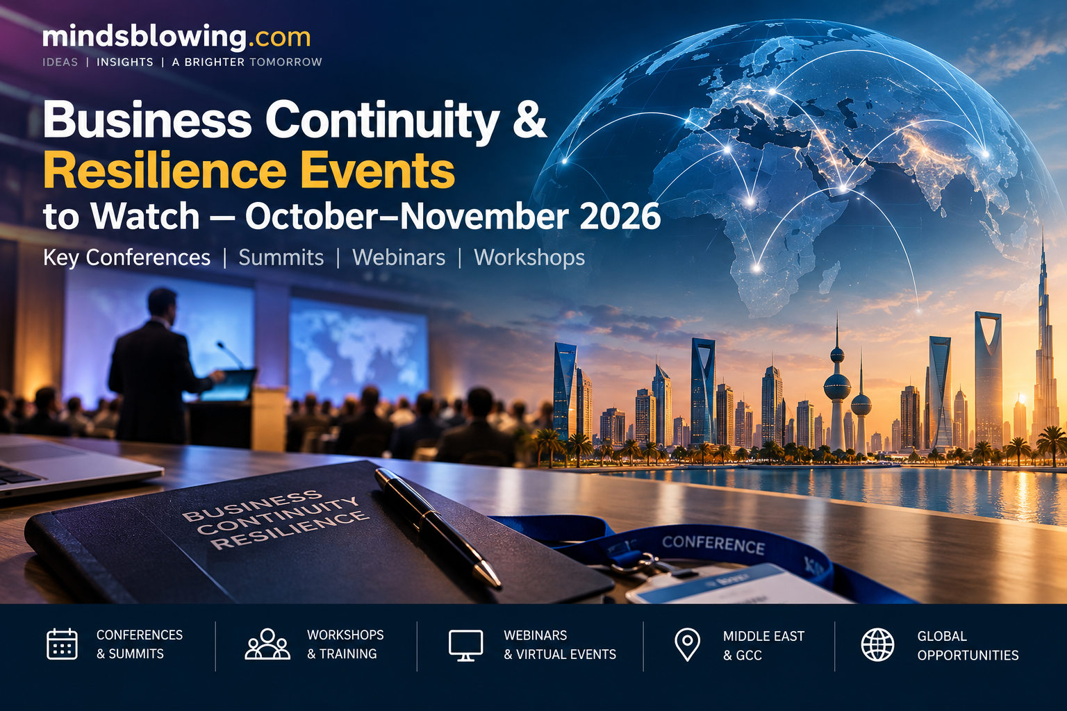 Business continuity and resilience events for October and November 2026, featuring global conferences, webinars and GCC events